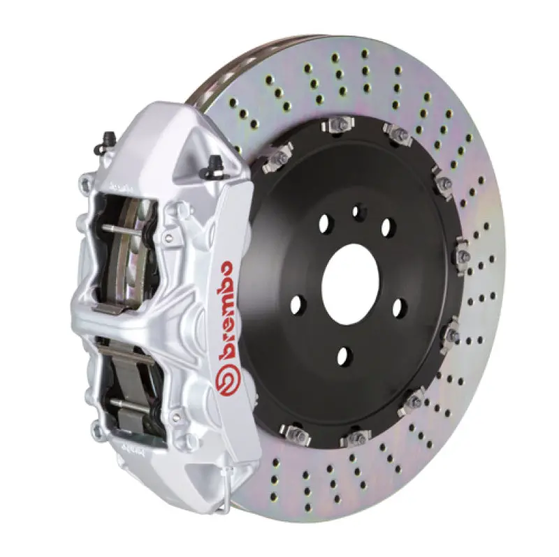 Brembo Gt Front Brake Kit – 6-Piston Calipers & Drilled 405×34Mm Two-Piece Rotors For 2010–2016 Bmw E63 Amg & 2012–2018 Cls63 Amg 1