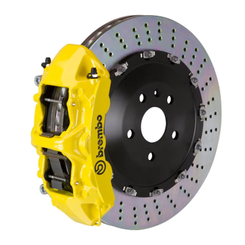 Brembo Gt Front Brake Kit – 6-Piston Calipers & Drilled 405×34Mm Two-Piece Rotors For 2011–2018 Porsche Cayenne 1