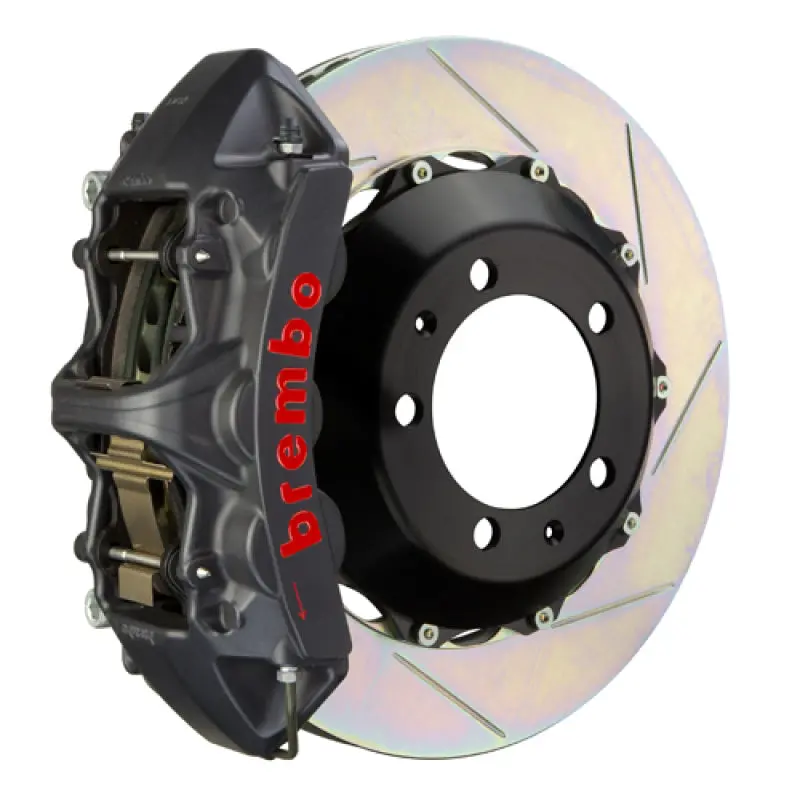 Brembo Gti Front Brake Kit: 6-Piston Calipers, 355X32Mm Slotted Two-Piece Rotors – Black (2015–2021) 1