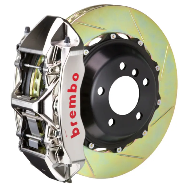 Brembo Gtr Big Brake Kit For Bmw I8 (2014–2020): Front 6-Piston Billet Calipers, 380X32Mm Slotted Two-Piece Rotors (Nickel-Plated) 1