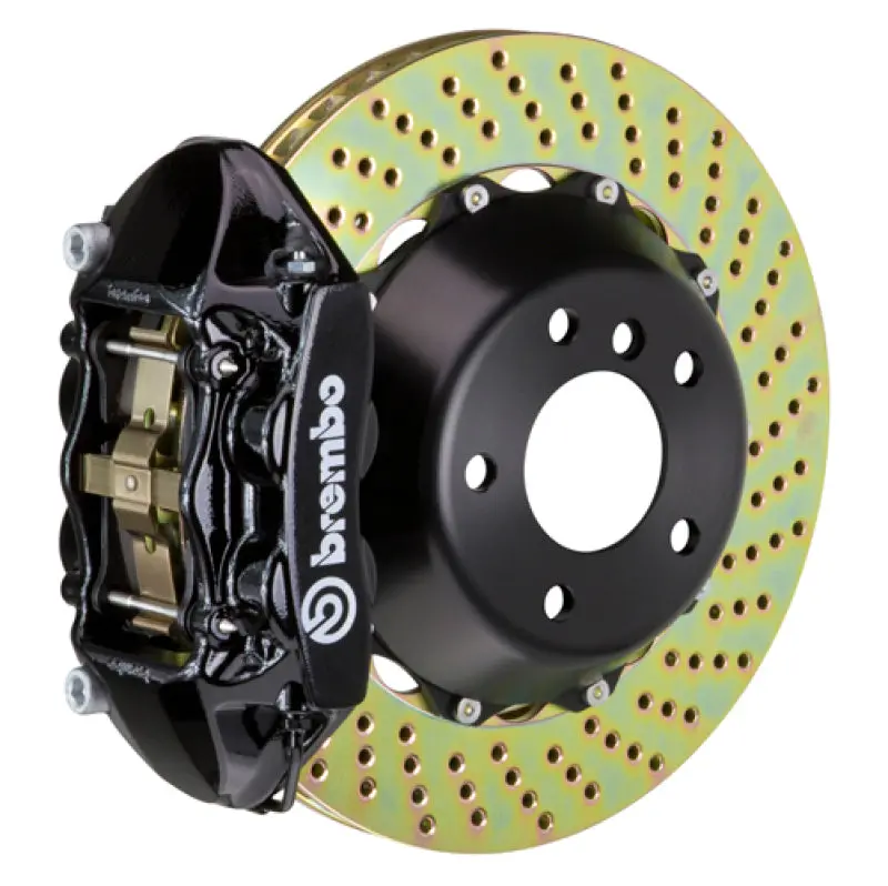 Brembo Rear Gt Big Brake Kit For 2009–2015 Cadillac Cts-V – 4-Piston Calipers, 380X28Mm Two-Piece Drilled Rotors (Black) 1