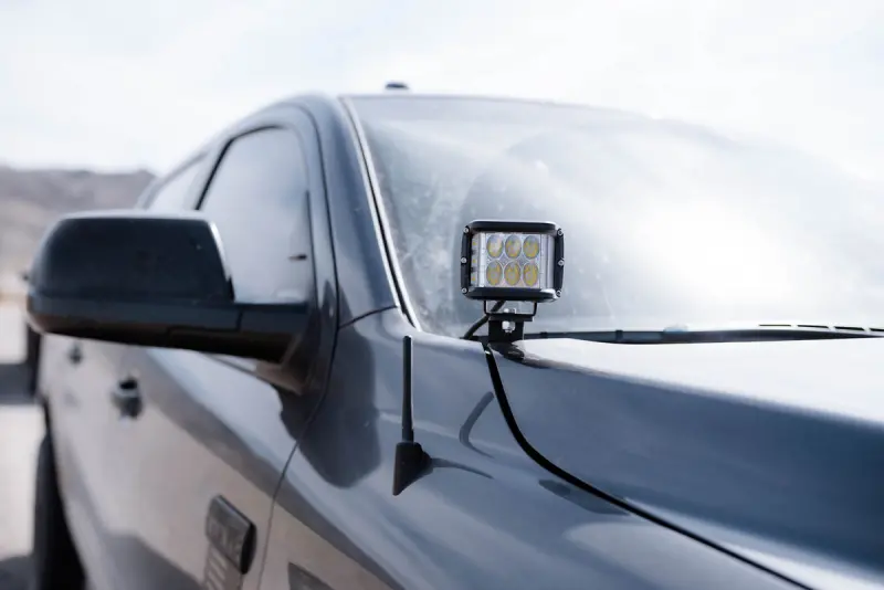 Cali Raised Low-Profile Ditch Light Kit For 2014–2021 Toyota Tundra – Blue-Backlit Brackets, 27W Output 1
