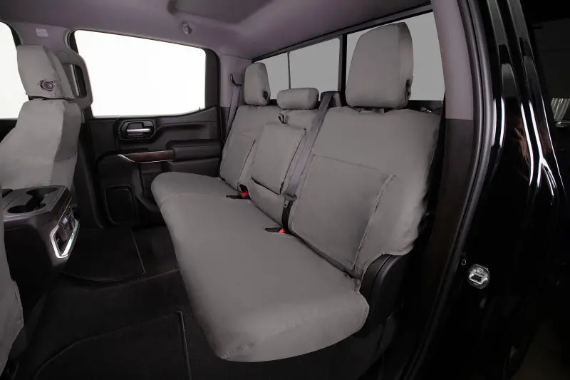 Covercraft Polycotton Seatsaver Custom Front Seat Covers For 2021–2024 Ford F-150 – Misty Grey 1