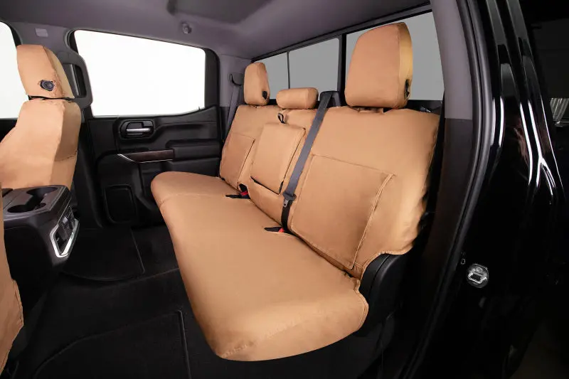 Covercraft Tan Polycotton Seatsaver Covers For 2021–2024 Toyota Sienna Front Row 1