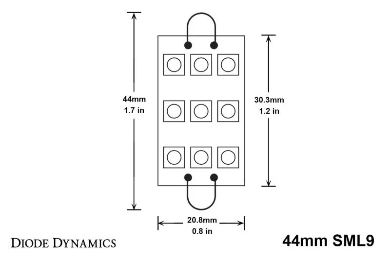 Diode Dynamics Sml9 44Mm Led Bulbs — Blue (Set Of Four) 2