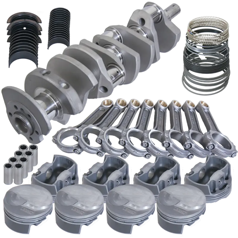 Eagle Chevrolet 454 Rotating Assembly: 4.250In Stroke Crankshaft, 6.385In I-Beam Connecting Rods, 18Cc Dome Pistons (4.350In Bore) 1