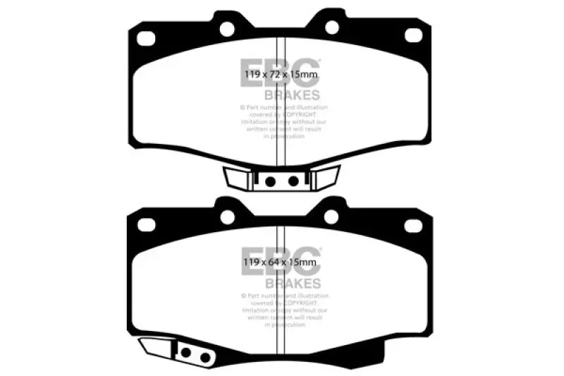 Ebc Extra Duty Front Brake Pads For 1990–1991 Toyota 4Runner (2.4L) 1