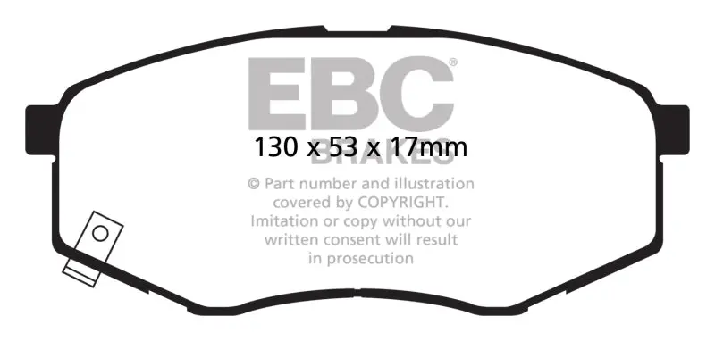Ebc Greenstuff Front Brake Pads For 2010–2015 Hyundai Tucson 2.0L Fwd 2