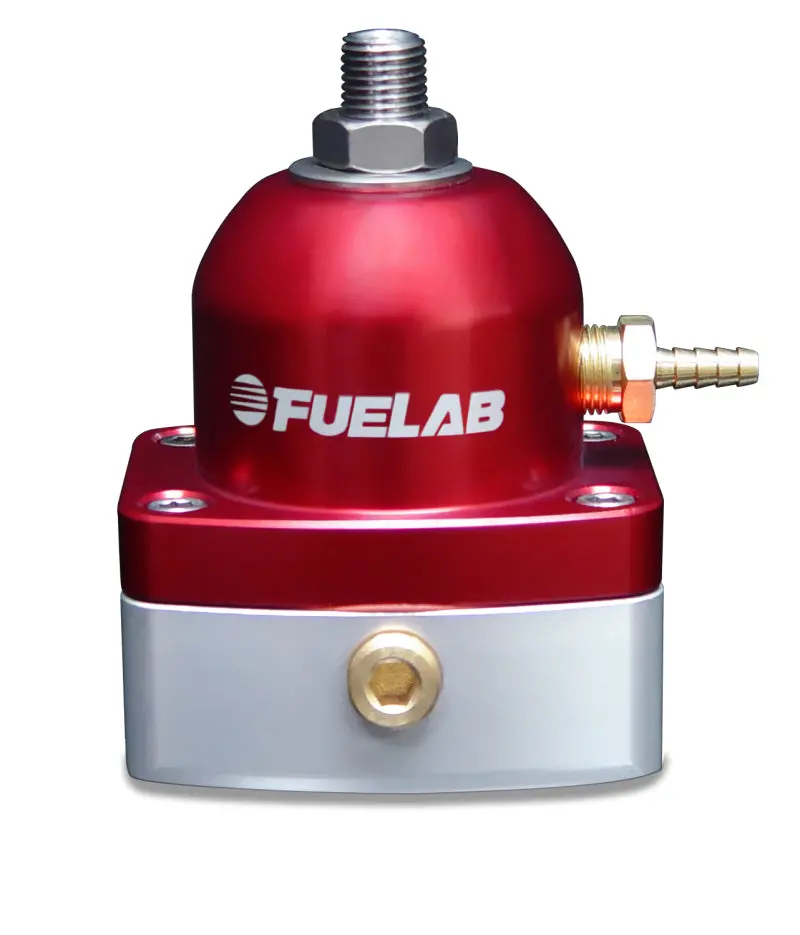 Fuelab 515 Adjustable Fuel Pressure Regulator – 25–90 Psi Range, Dual -6An Inlets, -6An Return, Red Housing 1
