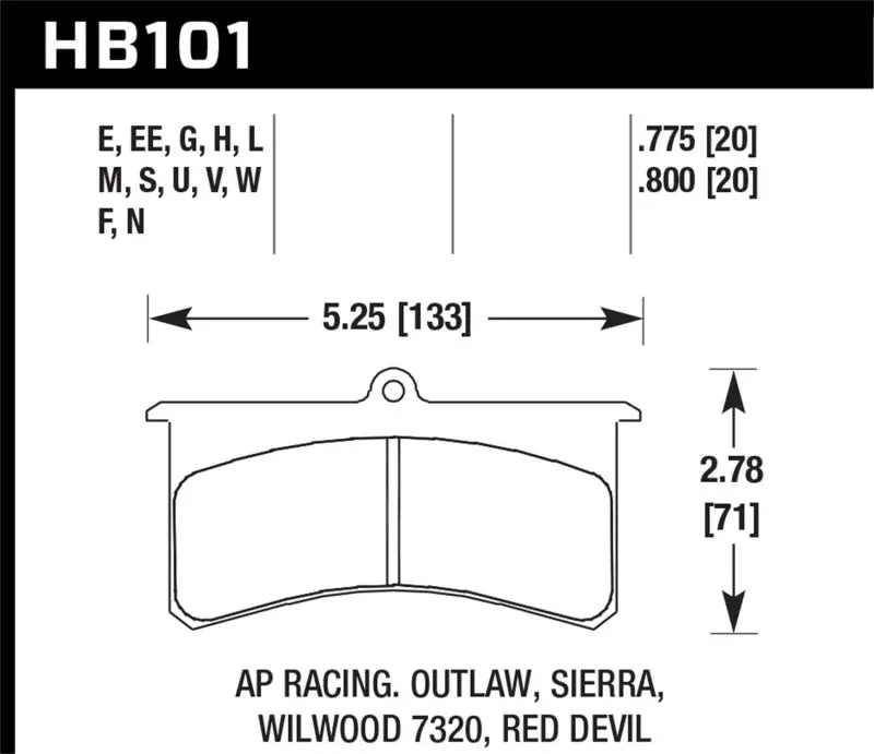 Hawk Performance Ap Racing Brake Pads – Race-Grade Compound For Essex, Brakeman, Cnc, Coleman, Outlaw & Wilwood Ht-10 Systems 1