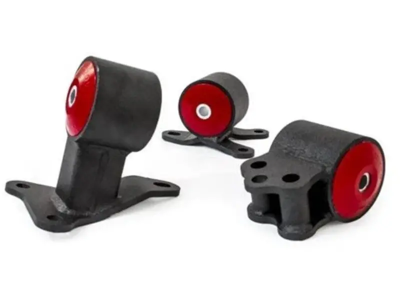 Innovative Motor Mount Kit For 1994–2001 Acura Integra B-Series – Black Steel Brackets With 95A Bushings (Auto-To-Manual Shift Cable Compatible) 1