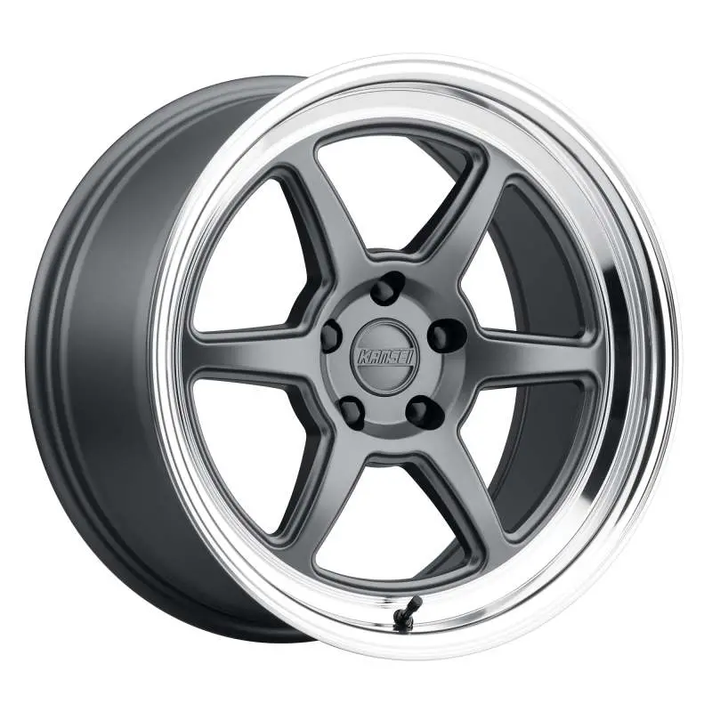 Kansei K14G Roku 18X9.5In / 5X100 Bp / 38Mm Offset / 66.56Mm Bore - Grey & Machined Lip Wheel 1