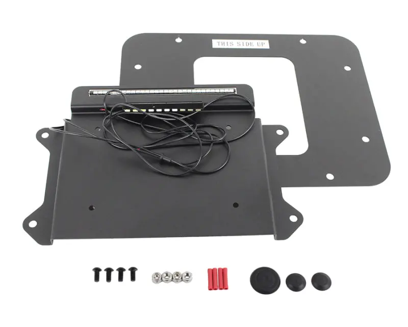 Kentrol Led Backside License Plate Mount For 2007–2009 Jeep Wrangler Jk — Textured Black, Integrated Lighting 1