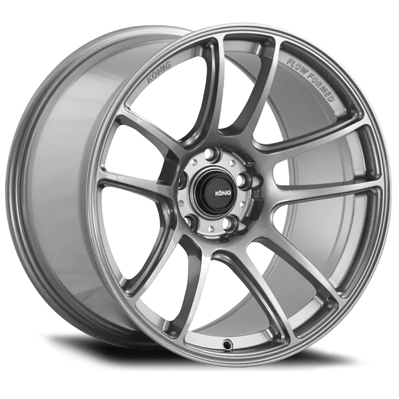 Konig Heliogram 18X10.5B 5X114.3 Et18 Titanium Metallic Knurled Bead Flow Formed 1
