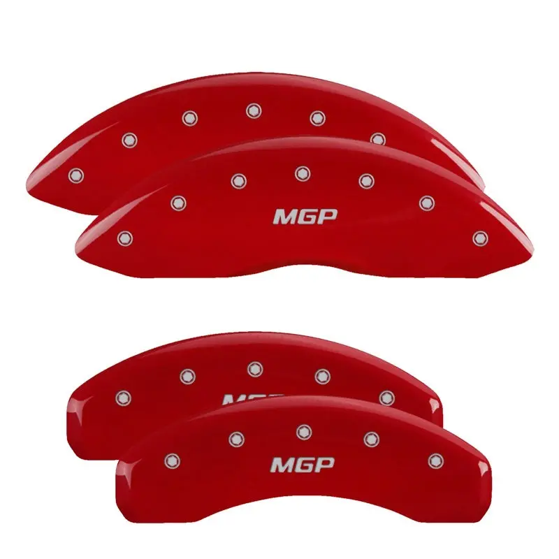 Mgp 4 Caliper Covers Engraved Front Ram Engraved Rear Ramhead Red Finish Silver Ch 1