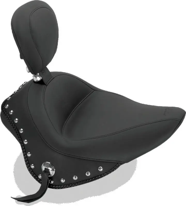Mustang Harley-Davidson Blackline & Slim/Slim S Solo Seat For Touring Models – Black With Dbr Studs 1