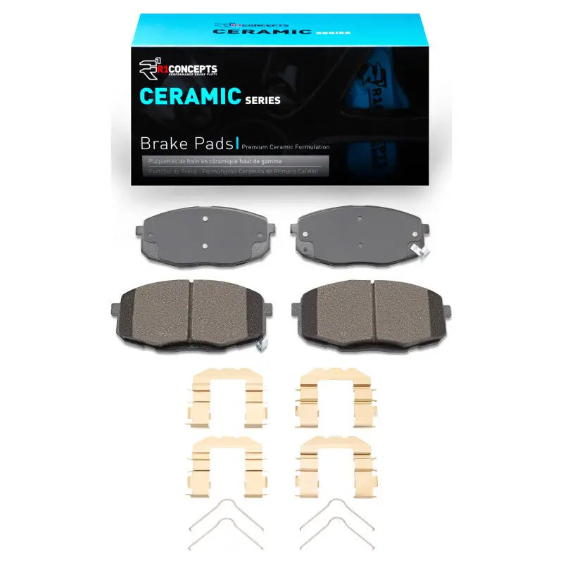 R1 Ceramic Brake Pad & Hardware Kit For 2009–2013 Hyundai Elantra – Front Axle Upgrade 1