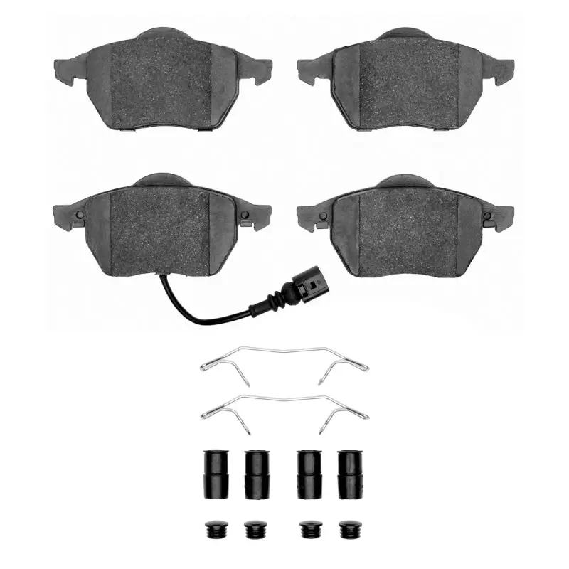 R1 Front Semi-Metallic Brake Pad & Hardware Kit For 1999–2010 Audi Tt Quattro 1