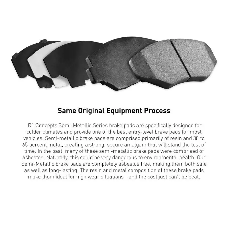 R1 Semi-Metallic Front Brake Pads For 1998–2001 Bering Ld15 Trucks – Optimized For Heavy-Duty Use 1