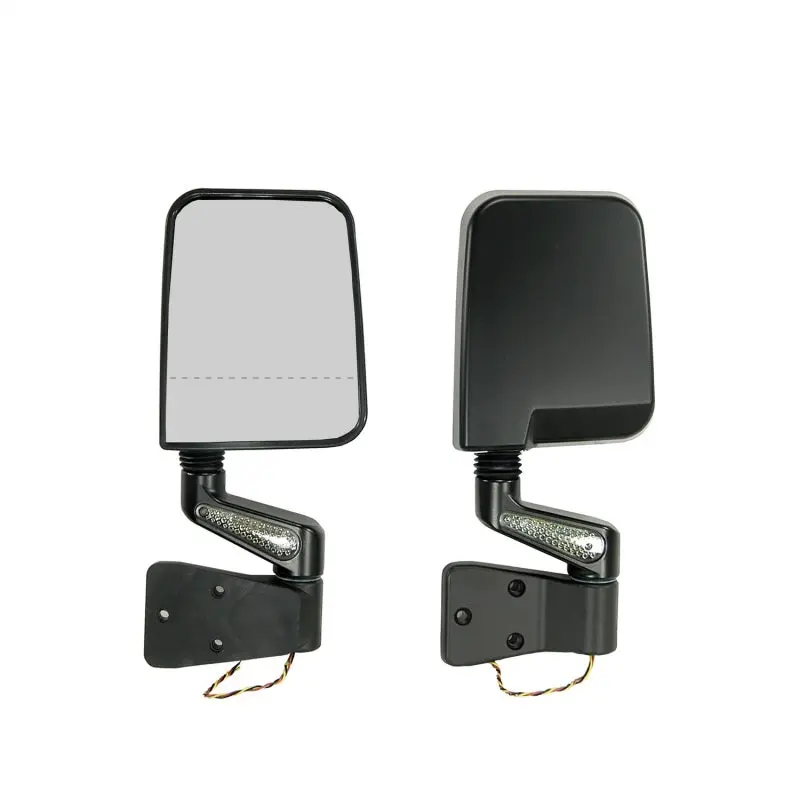 Rugged Ridge 87-02 Jeep Wrangler Yj/Tj Black Dual Focus Door Mirror Kit W/ Led Signal 1