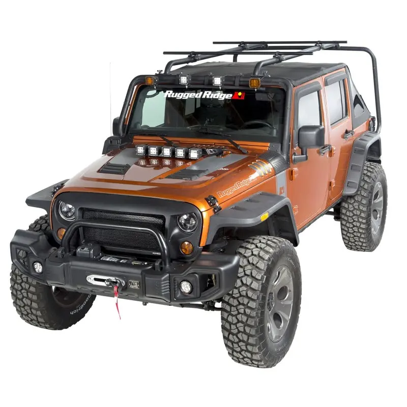 Rugged Ridge Sherpa Roof Rack Kit For 2007–2018 Jeep Wrangler Jk 4-Door 1