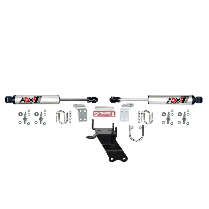 Skyjacker Adx Dual Stabilizer Kit – Front, For 2018–2024 Jeep Gladiator Jl, Cnc-Machined Polished Aluminum 1