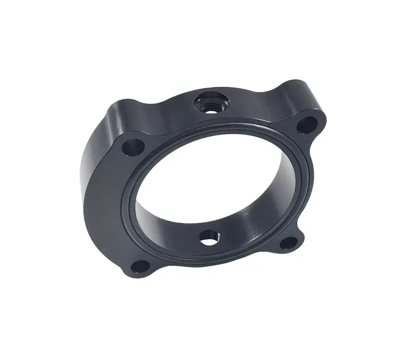 Torque Solution Throttle Body Spacer For Kia Optima 2.0T – Black Anodized Aluminum 1