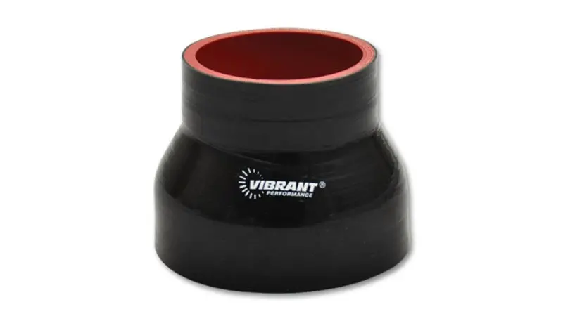 Vibrant 4-Ply Black Silicone Transition Coupler: 1.75In To 2.5In Id × 3In Length 1