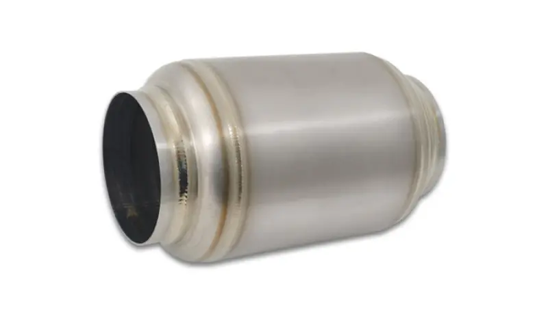 Vibrant Titanium Performance Muffler – 4″ Inlet/Outlet, 5.875″ Diameter, Natural Tip 1