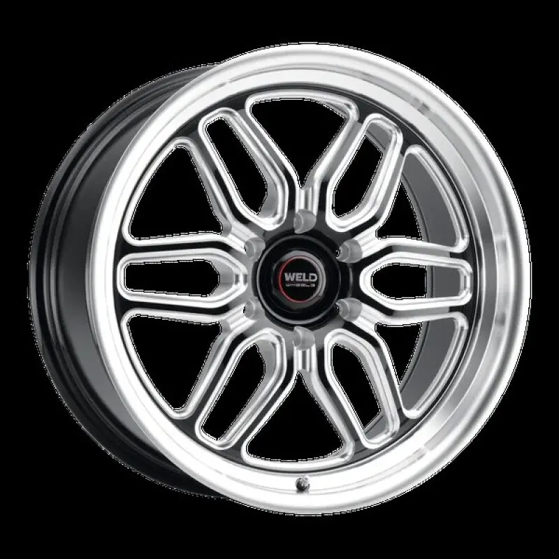 Weld Laguna 6 Drag Wheel – 17X11 Inches, 6X127 Bolt Pattern, +36 Offset, 7.375-Inch Backspace, Gloss Black Machined Face 1