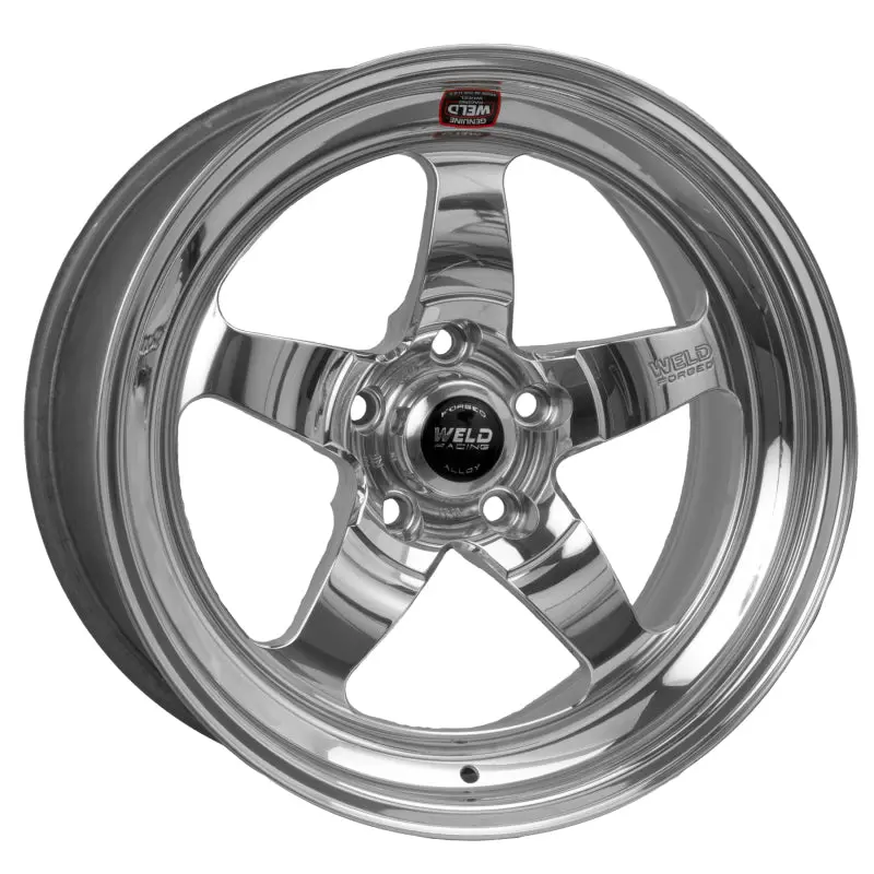 Weld S71 Polished Aluminum Racing Wheel – 18X8", 5X4.75", 3.7" Backspace, Medium Pad Finish, Non-Beadlock Design 1
