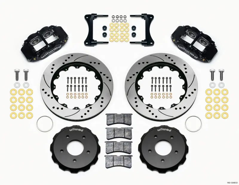 Wilwood Narrow Superlite 4R Front Hat Kit – 14" Drilled Rotor Mount For 2007+ Jeep Wrangler 1