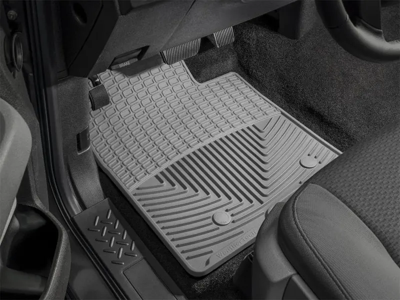 Wt Rubber Rear Floor Mats — Durable, Textured Grey All-Weather Liners 1